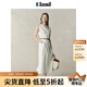 ELAND衣戀連衣裙女老錢風(fēng)棉麻混紡舒適透氣馬甲長(zhǎng)裙2025夏季新款 象牙白/白色(39)Ivory M /165