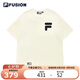 FILA FUSION斐樂潮牌情侶短袖街頭寬松純棉短袖T恤男女短T
