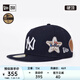 NEW ERA紐亦華棒球帽男女同款MLB平檐帽NY刺繡潮流情侶遮陽(yáng)帽子5950 60358055-藏青色 758 60cm