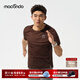 馬孔多（macondo）風(fēng)洞短袖T恤汗區大網(wǎng)孔吸濕速干超輕透氣貼合0感夜跑反光標半截袖 咖啡沫色 男款 L