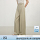 范思藍(lán)恩復(fù)古通勤寬松闊腿休閑褲女春季2025新款修身顯瘦褲子1250 淺灰綠 M