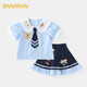 DUUDUU童裝兔子警官女童裙子兒童COS衣服寶寶公主裙生日連衣裙小兔  120