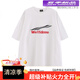 WE11DONE美式潮牌印花短袖T恤男生夏季百搭潮流運(yùn)動(dòng)休閑純棉半袖體恤 黑色 S