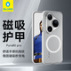藍(lán)猩先生適用華為Pura80Pro/Pro+保護(hù)殼 pura80pro/pro+手機(jī)殼護(hù)甲磨砂親膚抗指紋磁吸防摔保護(hù)套 灰白