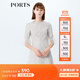 PORTS寶姿商場(chǎng)同款女裝 秋季新品休閑舒適七分袖連衣裙YSB8D044GFD82 銀灰色 XS (2)