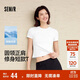 森馬（Semir）涼感T|短袖T恤女短款刺繡修身2025基礎圓領(lǐng)正肩夏裝109325100007