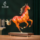 春錦秋鯉黃銅工藝品千里馬擺件玄關(guān)生肖裝飾品辦公室酒柜喬遷禮物 (順豐)TF035BSH黃銅寶石紅立馬成