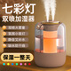 小米有品系列款米家醫(yī)用級納米細霧加濕器雙噴頭大噴霧家用辦公室母嬰桌面 七彩燈棕色 大容量+氛圍燈