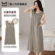 貓人純棉睡裙女夏季帶胸墊可調節肩帶女生大碼無(wú)袖可外穿家居服連衣裙 【可調節肩帶】米色條紋42004D M 【建議80-100斤】