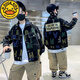 G.DUCKKIDS男童牛仔外套2025新款中大童春秋款兒童衣服寬松印花男孩炸街潮牌 主圖色 150