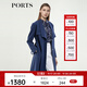 PORTS寶姿 春夏女裝新款時(shí)尚氣質(zhì)修身系帶長(cháng)款風(fēng)衣ALM8T001LWP096 深海藍 S (4)
