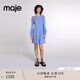 Maje2024秋冬款女裝法式時(shí)尚印花短款長(cháng)袖褶皺連衣裙MFPRO03755 多色 T38