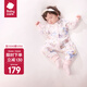 babycare山茶花連體衣秋裝新生兒嬰兒衣服秋冬嬰幼兒爬服加厚冬裝 哈沃伊淺云粉 【僅爬服】 90cm