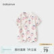 babylove嬰兒連體衣夏季竹棉山茶紗布和尚服新生兒寶寶衣服薄款透氣哈衣