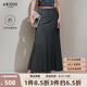 艾諾絲雅詩(shī)【商場(chǎng)同款】2025夏季新品高級(jí)灰魚尾長(zhǎng)裙半身裙女裝40423506 煙草灰 XL