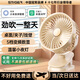 STIGER【支持米家App智能風(fēng)控】桌面小風(fēng)扇空氣循環(huán)夾子扇宿舍學(xué)生臺面辦公室USB冷小風(fēng)扇渦輪迷你電風(fēng)扇 充電版米白【4000M長續(xù)航】五檔循環(huán)風(fēng)丨可掛可立 25年頂配款丨已售6000+