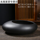 宰摟創(chuàng  )意水培花盆陶瓷無(wú)孔水養綠蘿銅錢(qián)草碗蓮睡蓮水仙花專(zhuān)用盆 SGY-黑陶花盆B款