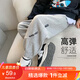 左西男童褲子兒童衛(wèi)褲春秋款2025新款男孩韓版休閑長褲運動褲 灰色150