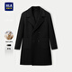 海瀾之家（HLA）大衣男輕商務(wù)時(shí)尚系列保中長(cháng)款外套男冬季 黑色06 L 175/92A 推薦137~150斤