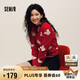 森馬（Semir）[商場同款]迪士尼米奇紅色毛衣女25年絞花寬松針織衫101125107004