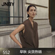 江南布衣（JNBY）秋冬新品美利奴羊毛針織衫V領(lǐng)馬甲柔軟寬松易搭配5O7312960 209/深棕 S