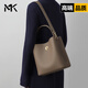 MK包包女2025新款時(shí)尚大容量斜挎包水桶包真牛皮單肩百搭手提通勤包 大象灰