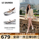 萊爾斯丹2025新款[水晶公主]通勤百搭瑪麗珍單鞋女34802 香檳金GDL 38