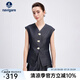 Navigare意大利小帆船牛仔馬甲女士25夏季新品時尚修身上衣V領(lǐng)無袖背心女 海軍藍(lán) L