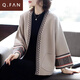 恰凡（QIAFAN）媽媽秋裝中年外套洋氣中老年女裝春秋季開(kāi)衫氣質(zhì)新款大碼上衣50歲 駝色 3XL