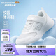 Skechers斯凱奇兒童四季運動鞋男女童魔術(shù)貼休閑鞋中大童跑步鞋405315L 【透氣款】女童-白色/WHT 32