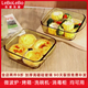 LeBoLeBo烤盤烘焙盤微波爐加熱專用器皿烤箱餐盤魚盤餃子盤高硼硅玻璃餐具 正方烤盤 1升