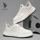 美國馬球協(xié)會(huì)（U.S.POLO ASSN.）保羅男鞋夏季新款透氣小白鞋戶外休閑鞋子男軟底輕便板鞋男
