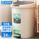 五月花手按腳踏垃圾桶8L帶蓋鎖味雙開(kāi)蓋宿舍酒店辦公室家用廚房客廳紙簍
