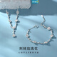 次嘉純銀999玫瑰花項鏈女款輕奢小眾國風(fēng)足銀鎖骨鏈七夕禮物女 荊棘玫瑰項鏈+手鏈兩件套