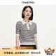 娜爾思（NAERSI）商場同款時尚簡約修身POLO領(lǐng)套頭毛針織衫女夏季新款 白色 XL
