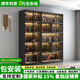 徽蕓玻璃門手辦柜模型展示柜定制收納儲物柜客廳玩具擺件柜子家用書柜 灰柜雙門+五層上翻門80+120*40cm