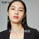 TFY高級(jí)感大耳環(huán)圈圈素圈圓圈女極簡(jiǎn)金屬夸張耳飾銀色港風(fēng)輕奢耳圈 3cm金色素圈耳環(huán)