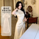 南木熊夏季女裝2025年新款長(cháng)裙國風(fēng)少女新中式氣質(zhì)穿搭漢服旗袍連衣裙子 白色L【105-115斤】