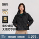 森馬（Semir）[商場同款]羽絨服女薄款千鳥格寬松2024防水防風立領(lǐng)101724113012