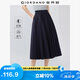 佐丹奴半身裙女夏季純棉a字傘裙松緊腰薄款百褶裙女13465331