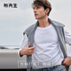 布先生圓領(lǐng)長(cháng)袖打底T恤男2025早春新品長(cháng)袖上衣KT15778 【打底T】圓領(lǐng)-皓月白 XL (180)