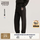Teenie Weenie小熊女裝衛(wèi)褲2025年秋季新款柔軟舒適加絨收腳休閑褲 黑色 S