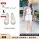 CHERY KALLY【孫怡同款】輕奢真皮小白鞋女2025新款百搭厚底松糕潮流休閑板鞋 米白色 Creamy white 36