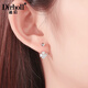 迪后（Dirholl）品牌四葉草耳釘女耳夾無(wú)耳洞女士簡(jiǎn)約耳墜耳飾生日禮物送女友老婆 四葉草耳環(huán)款【白金色+甄選禮盒】