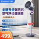 艾美特（AIRMATE） 艾美特空氣循環(huán)扇電風扇家用落地扇遙控智能負離子凈化 第5代天鵝紫黑色por