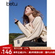 百圖betu女裝2025春季新款毛針織衫圓領(lǐng)提花甜美針織開衫女2501T17 淺杏色 M