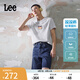 Lee涼涼褲春夏903寬松直筒五袋款中藍(lán)色輕薄男牛仔短褲潮流A06374 中藍(lán)色 31
