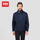 HELLY HANSEN, HH海麗漢森h(huán)h25秋經(jīng)典款CREW男款休閑戶外運(yùn)動(dòng)梭織抓絨外套軟殼 藏青色 L