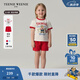 Teenie Weenie Kids小熊童裝25夏季新款男女寶寶印花短袖短褲套裝 紅色 110 cm