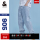 杰克·瓊斯（JACK&JONES）25年男裝夏季潮流寬松直筒錐腿涼感潮牌牛仔褲休閑褲子九分男褲 E40淺牛仔藍(lán) 905錐形 31 175 W31